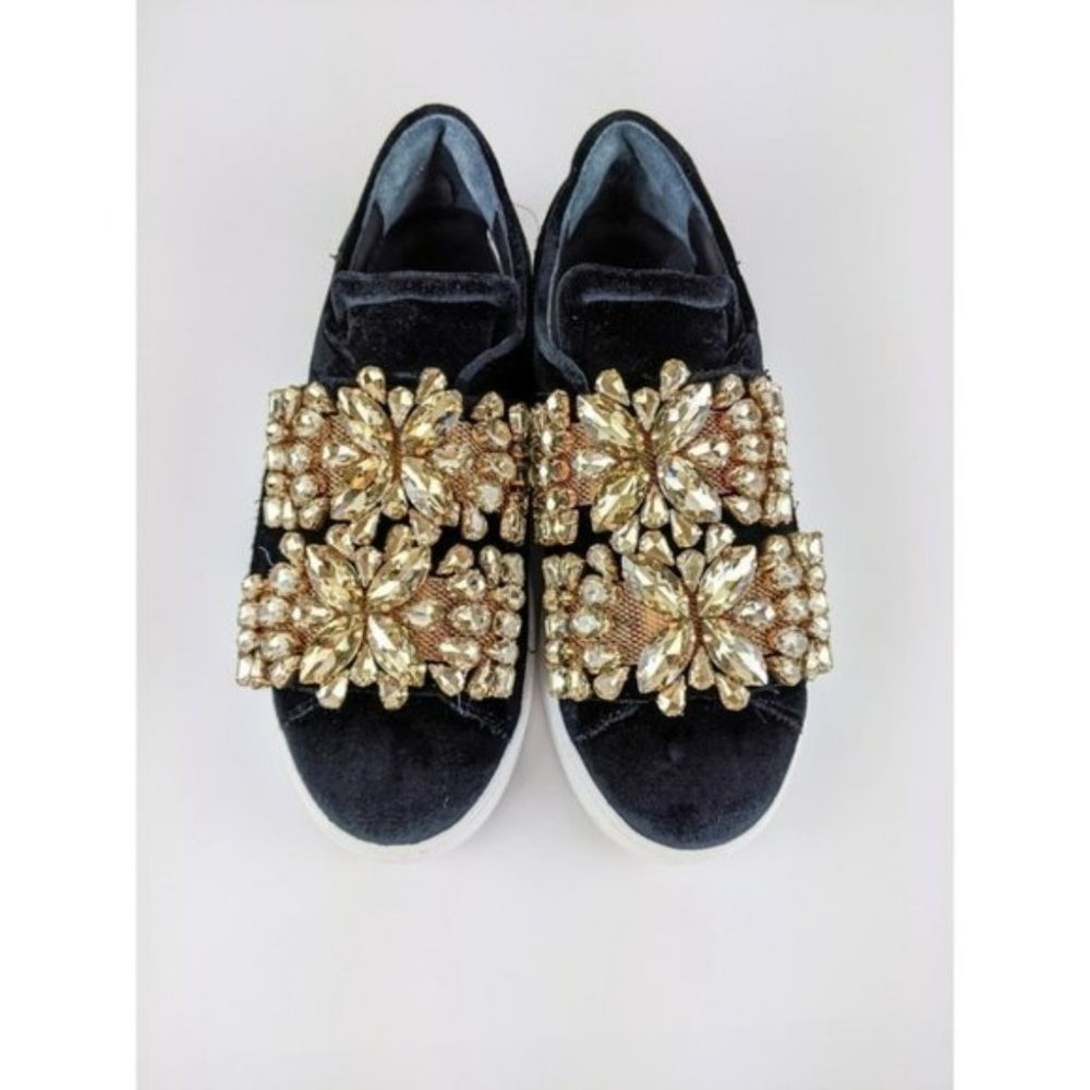 Pokemaoke velvet bling loafers